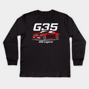 Racing Red G35 Coupe Kids Long Sleeve T-Shirt